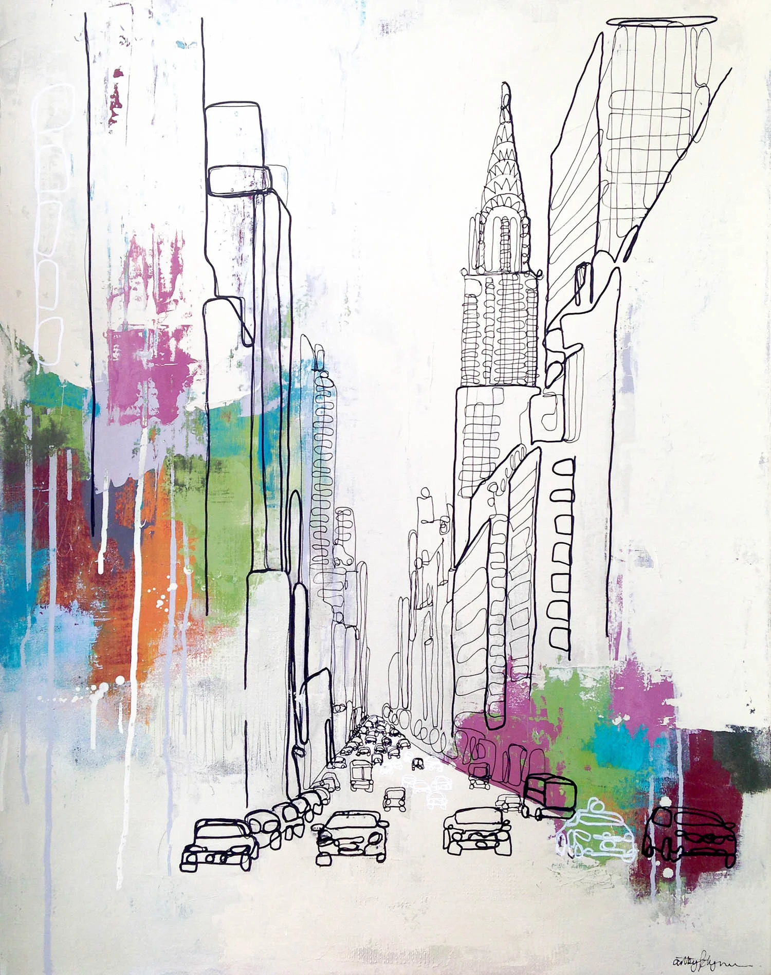 "leave your mark, new york" 24x30 inches