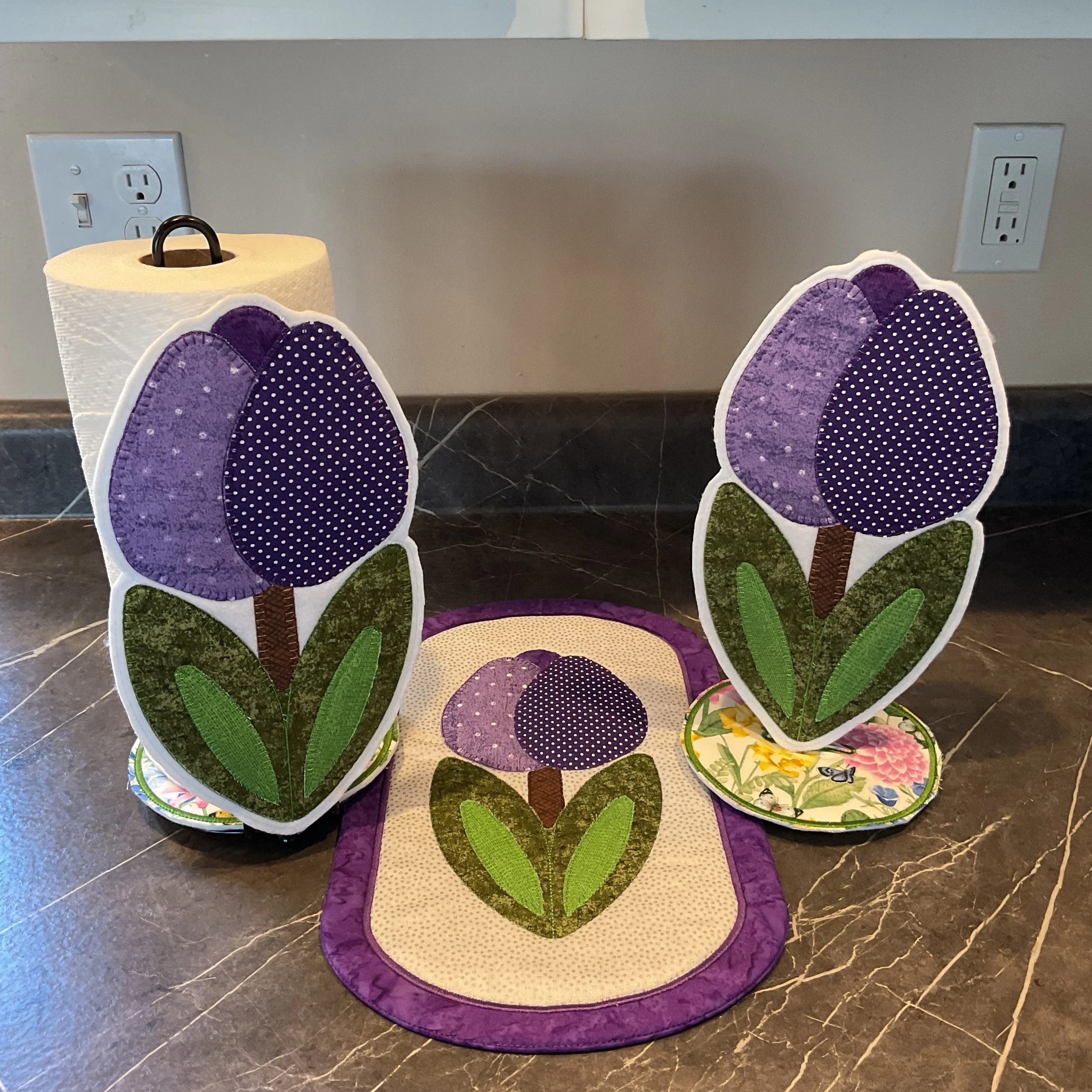 Purple Tulip Paper Towel Cover Character