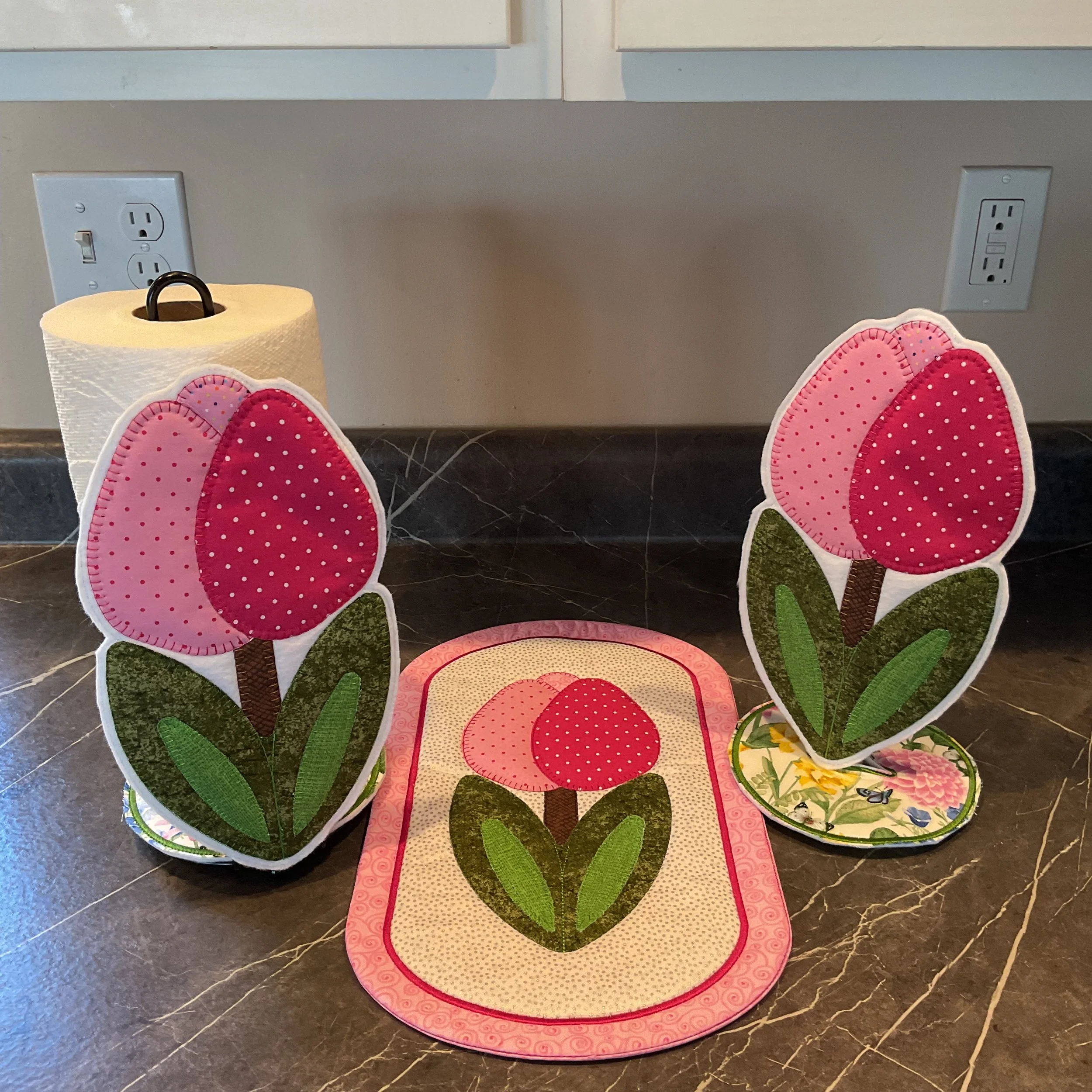 Pink Tulip Paper Towel Cover Character