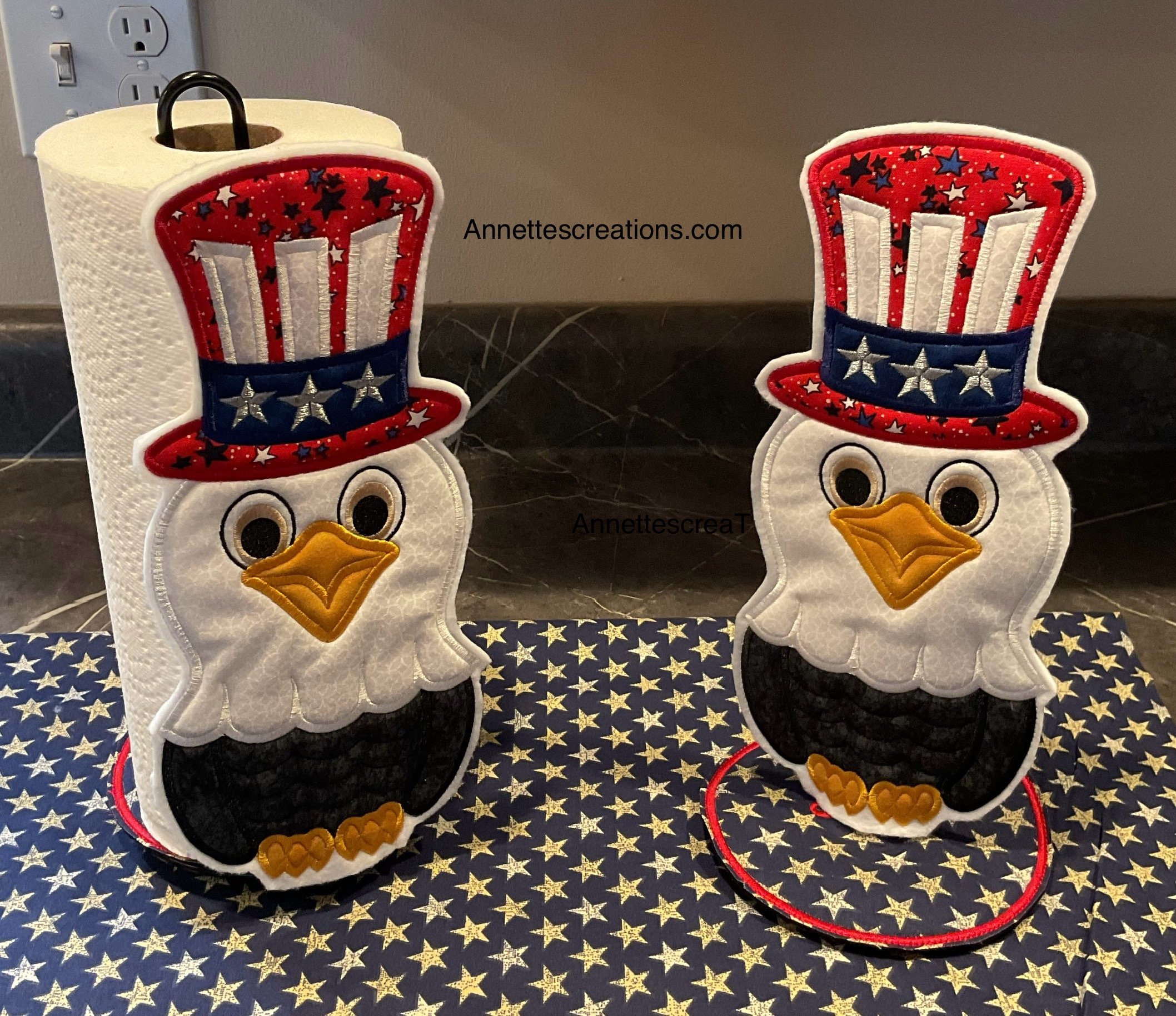 Patriotic Eagle Paper Towel Cover Character