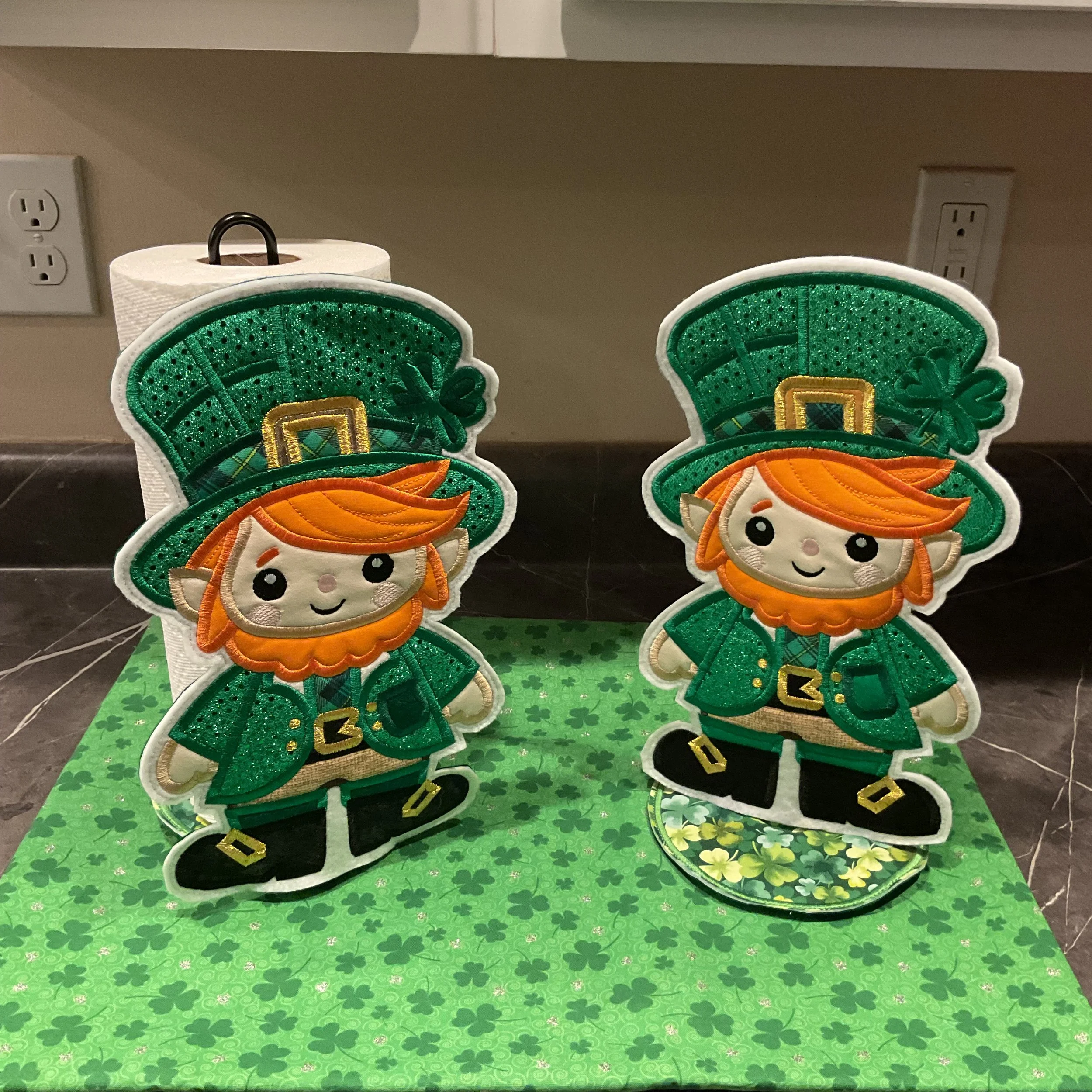Lucky Leprechaun Paper Towel Holder Character