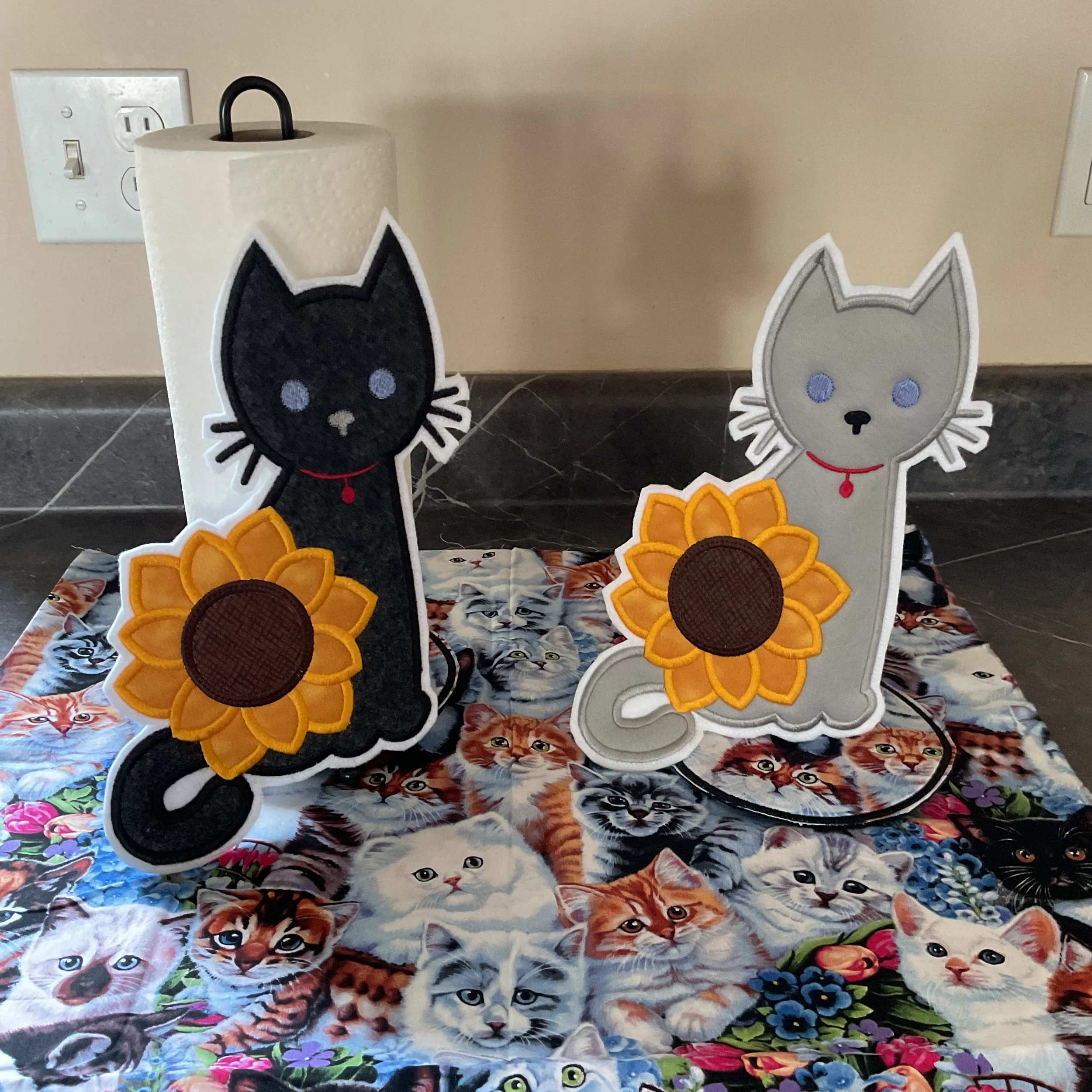Black Kitten Paper Towel Cover Character