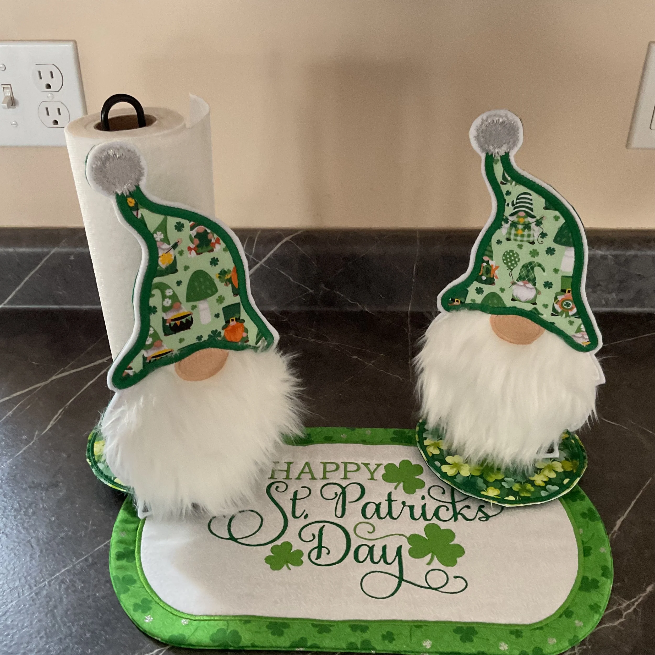 St Patrick’s Gnome Paper Towel Cover Character