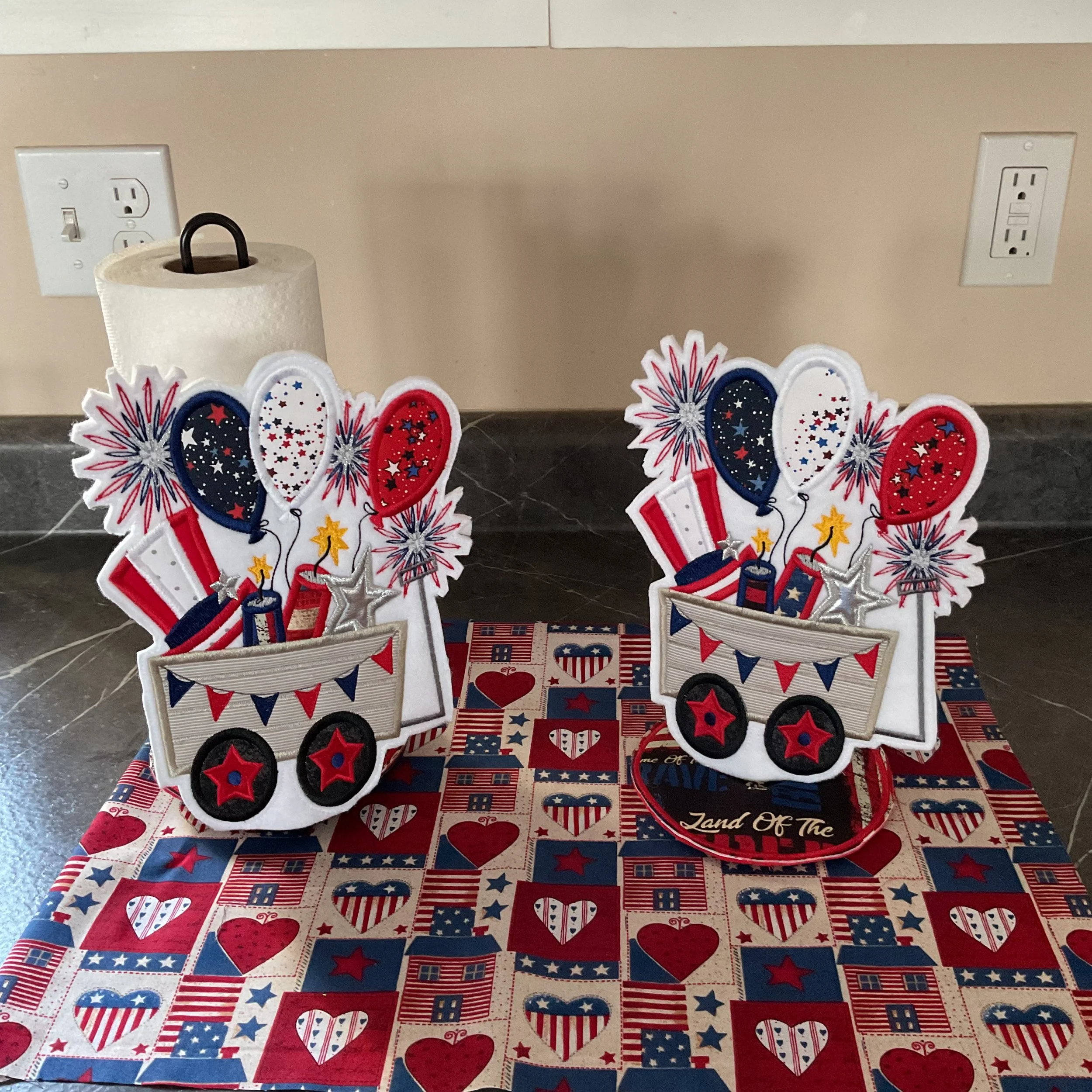 Patriotic Paper Towel Cover Character