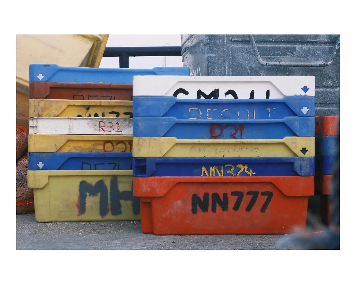 Crate Colours - Brighton Marina 11/24 #streetphotography #photography #fuji_street #fujifilm #fujifilm_xseries #xt30 #travelphotography #harbour #50mm