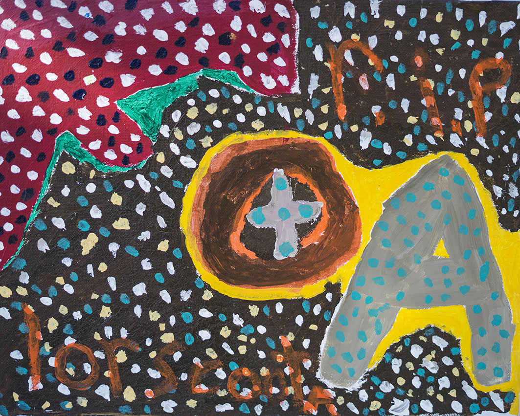 Colorful abstract art featuring large stylized letters A and O, with dotted patterns and the words "for" and "you" in smaller text.