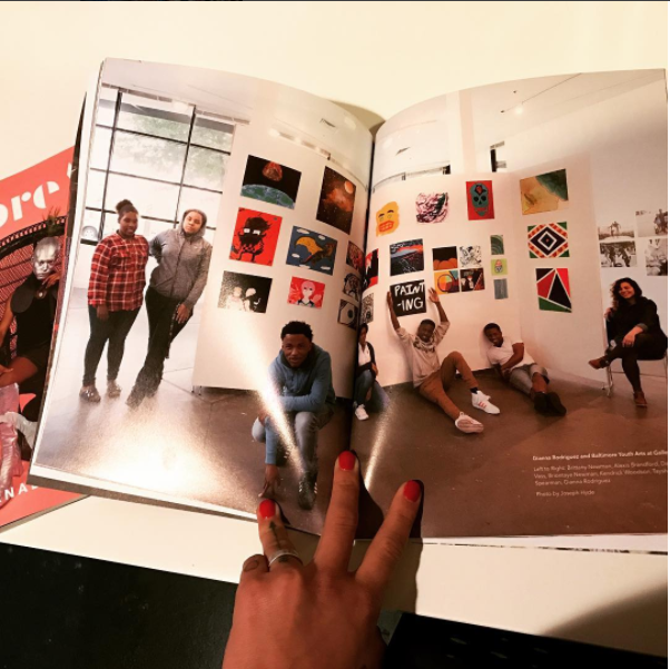 Baltimore Youth Arts. L to R: Brittany Newman, Alexis Brandford, Da'Shawn Vass, Briontaye Newman, Kendrick Woodson, Tay Spearman, and Gianna Rodriguez