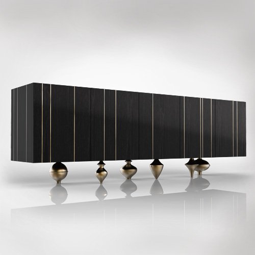 Il Pezzo 1 Black Credenza