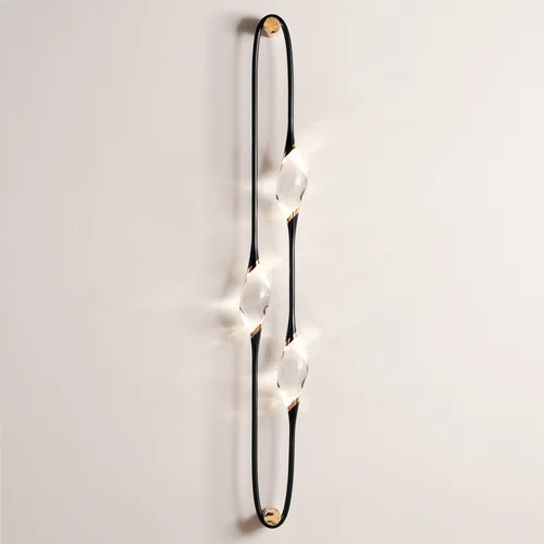 Il Pezzo 12 Wall Sconce 3 Lights, triple solid crystal wall light