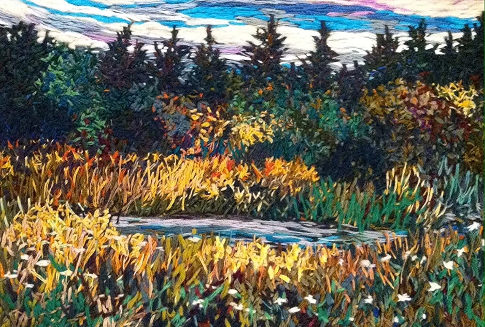 Embroidered Paintings at Brookside Garden