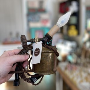Unique Mini Lamp Upcycled from Vintage Flashlight