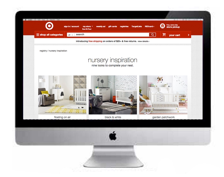 target.com registry and Facebook