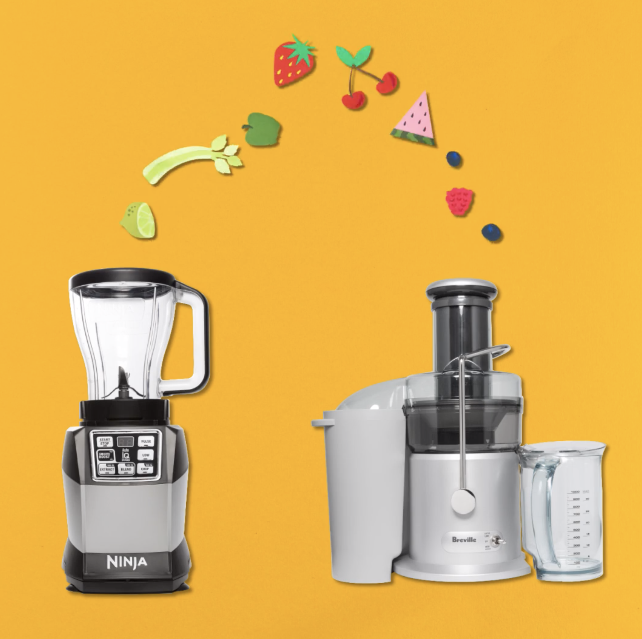 Drink your greens. (And your yellows. And your reds.). And stay powered with Ninja and Breville kitchen tools. #FitTech