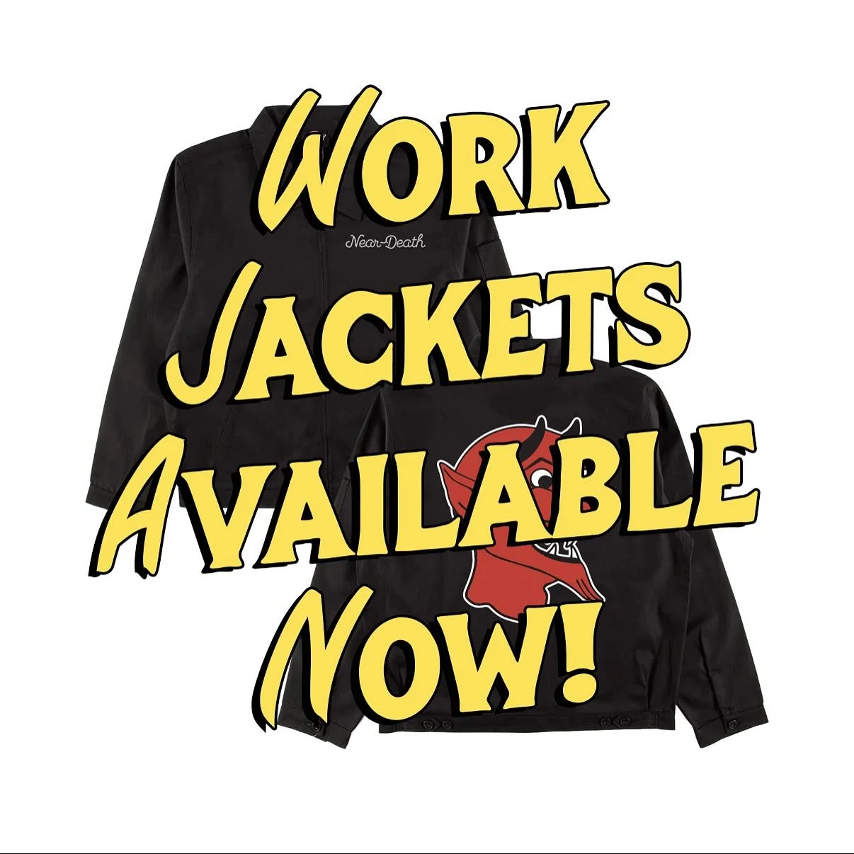 Work jackets available now in EXTREMELY limited quantities! 😅

Good luck! More new products very soon 🌀