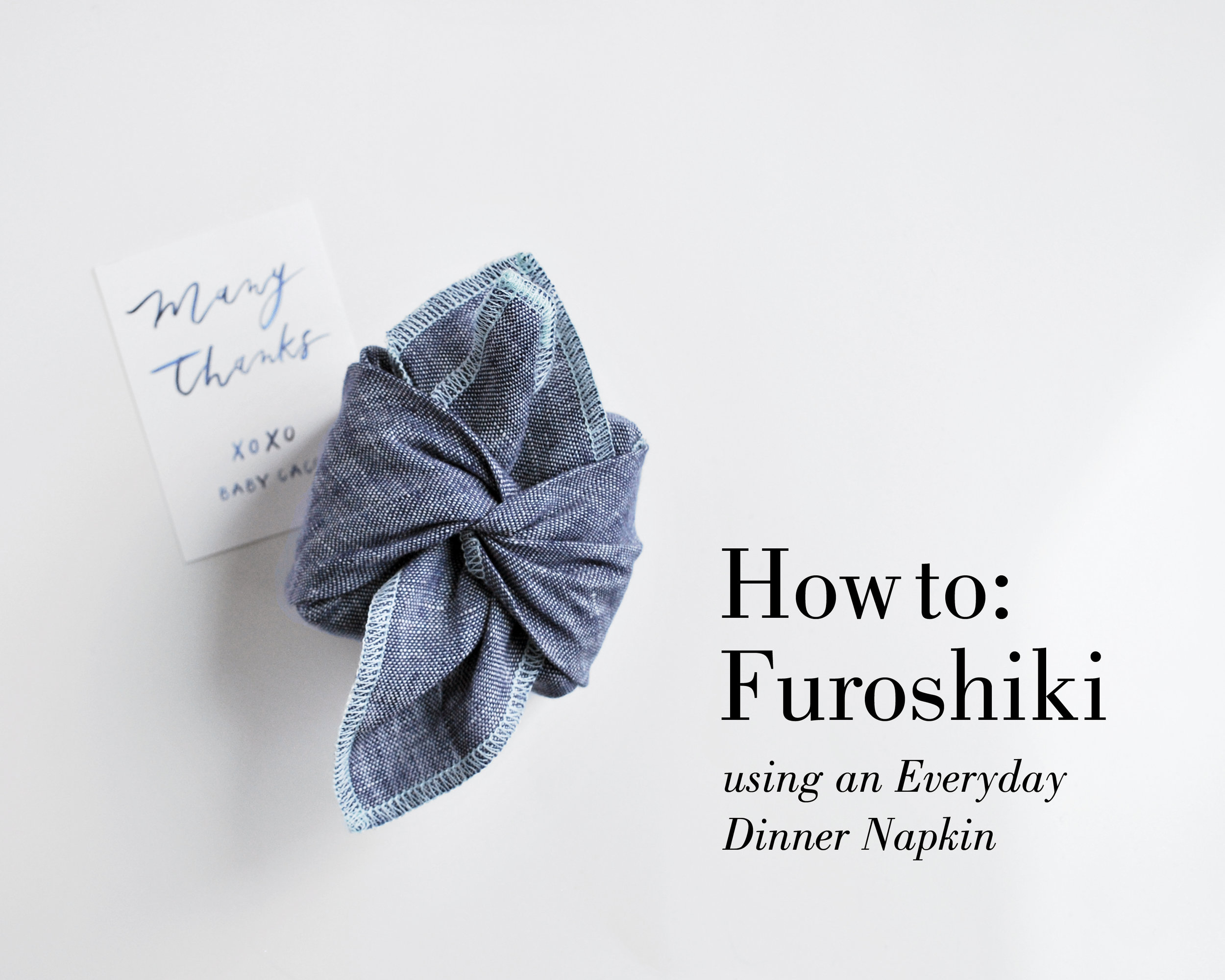 The Everyday Co. How to wrap with a furoshiki using an Everyday Dinner  Napkin