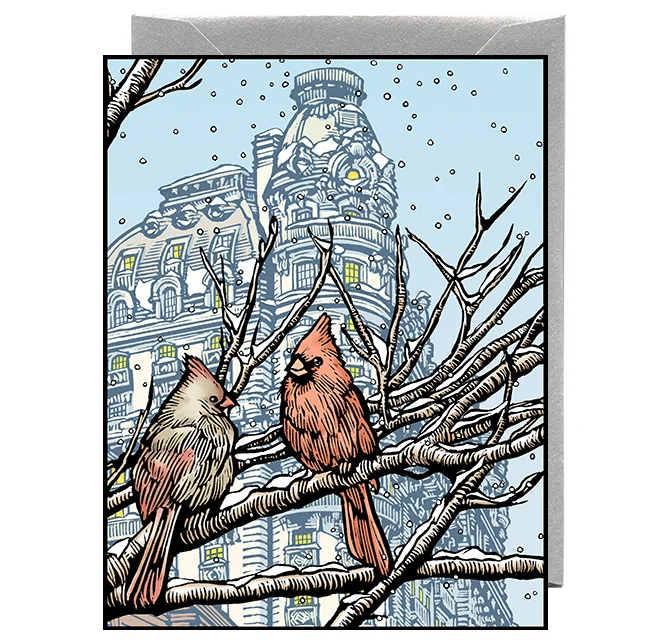 Winter Cardinals at the Ansonia
