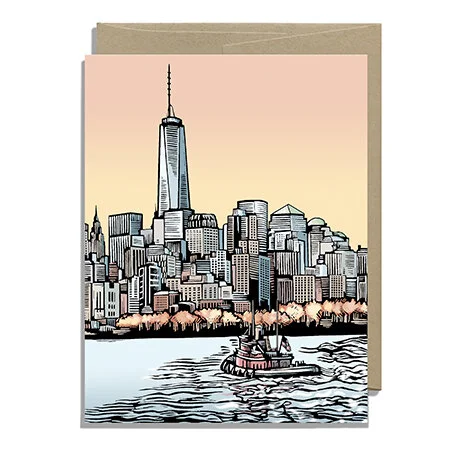 Lower Manhattan in Fall Kraft Envelope