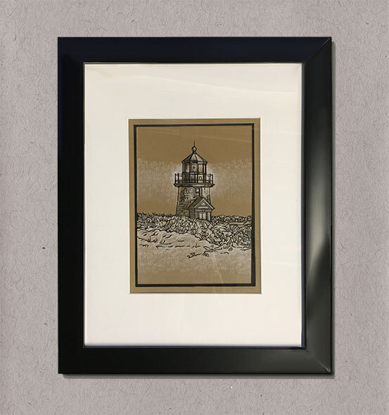 Nantucket - Framed Hand Embellished Art Print