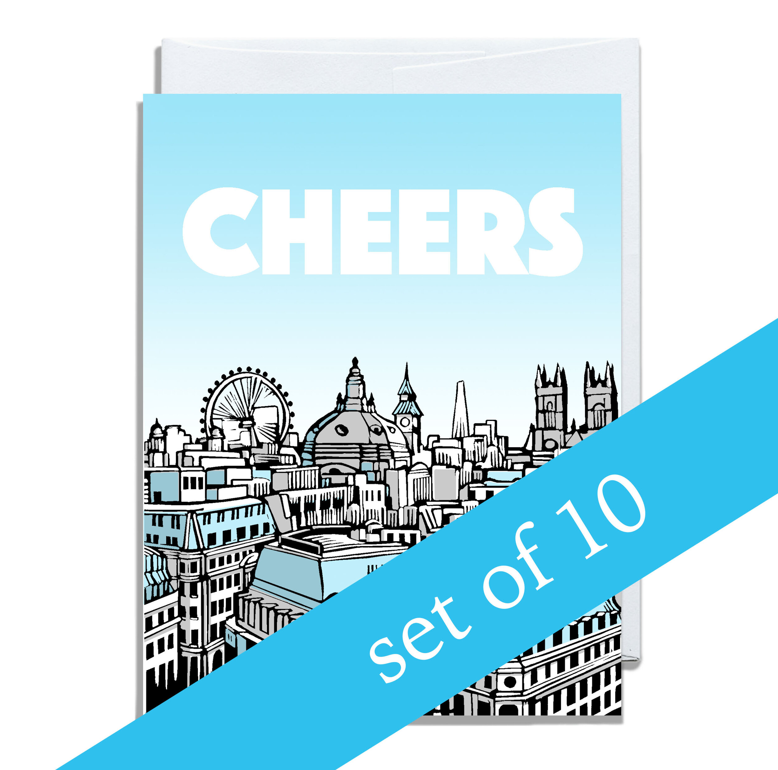 Cheers - Set of Ten Thank You Cards