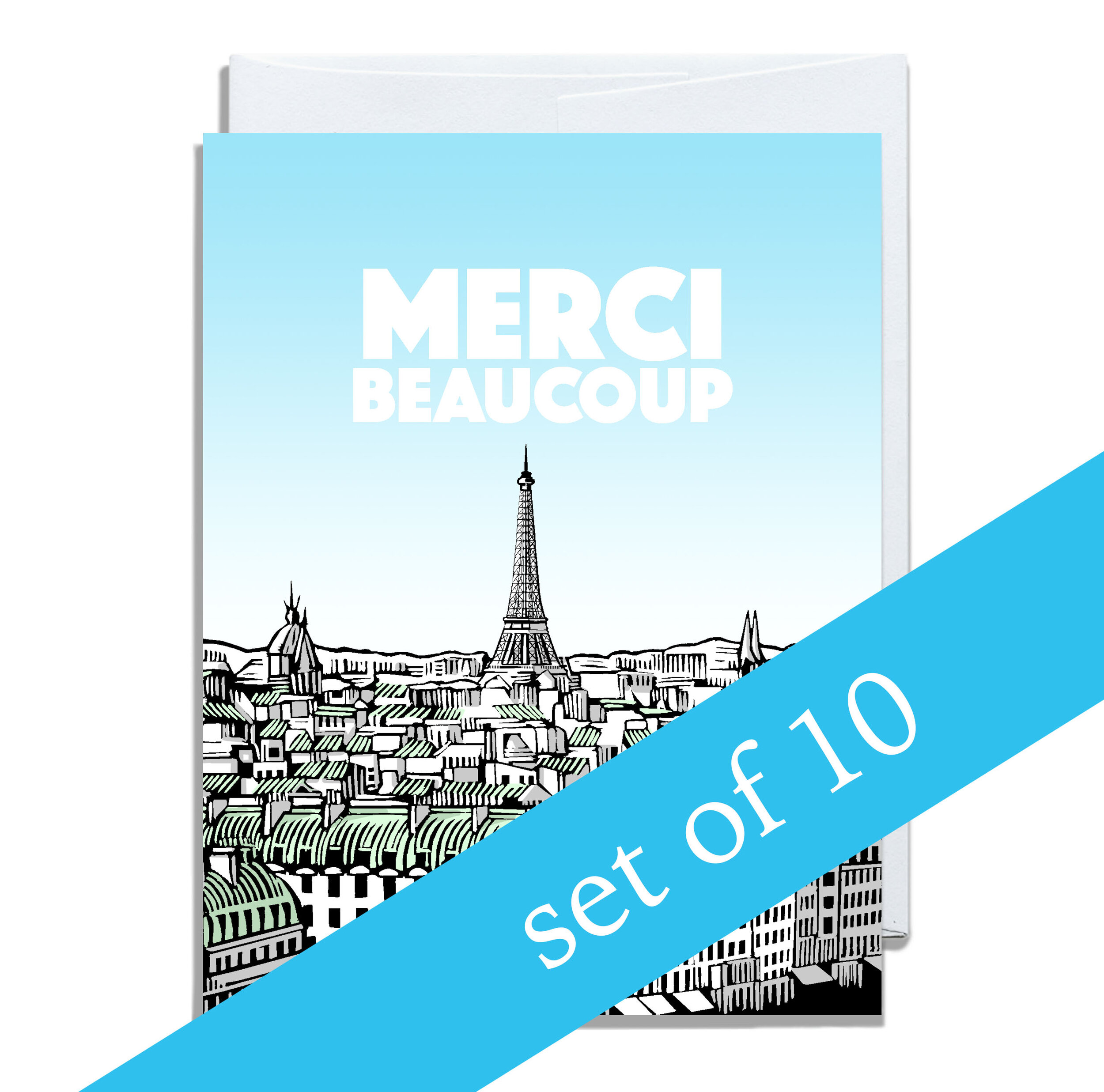 Merci - Set of Ten Thank You Cards