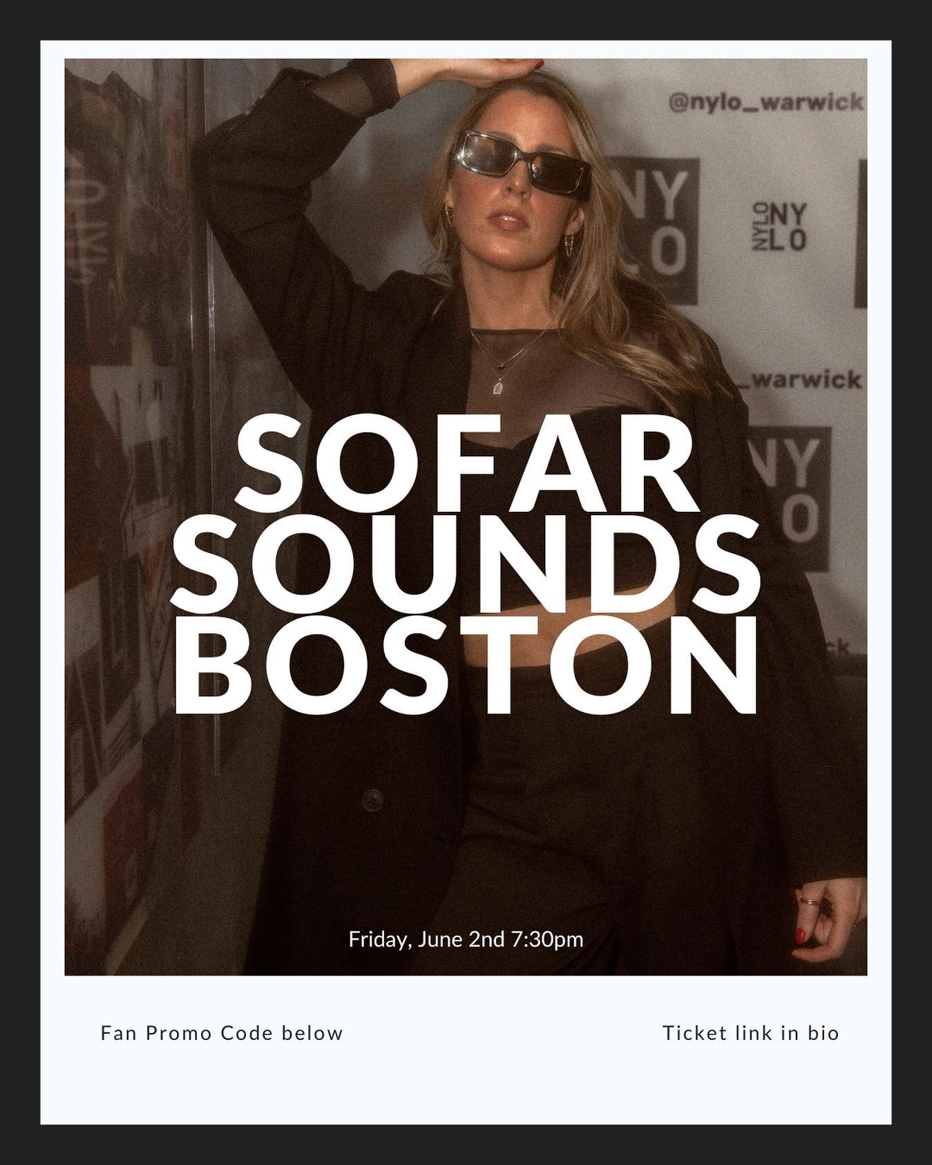 So excited to announce my super secret show with @sofarboston on Fri. June 2nd! These shows are an amazing listening experience to enjoy artists in a unique and intimate space. The supah secret location will be sent to you 3 days prior to the event a