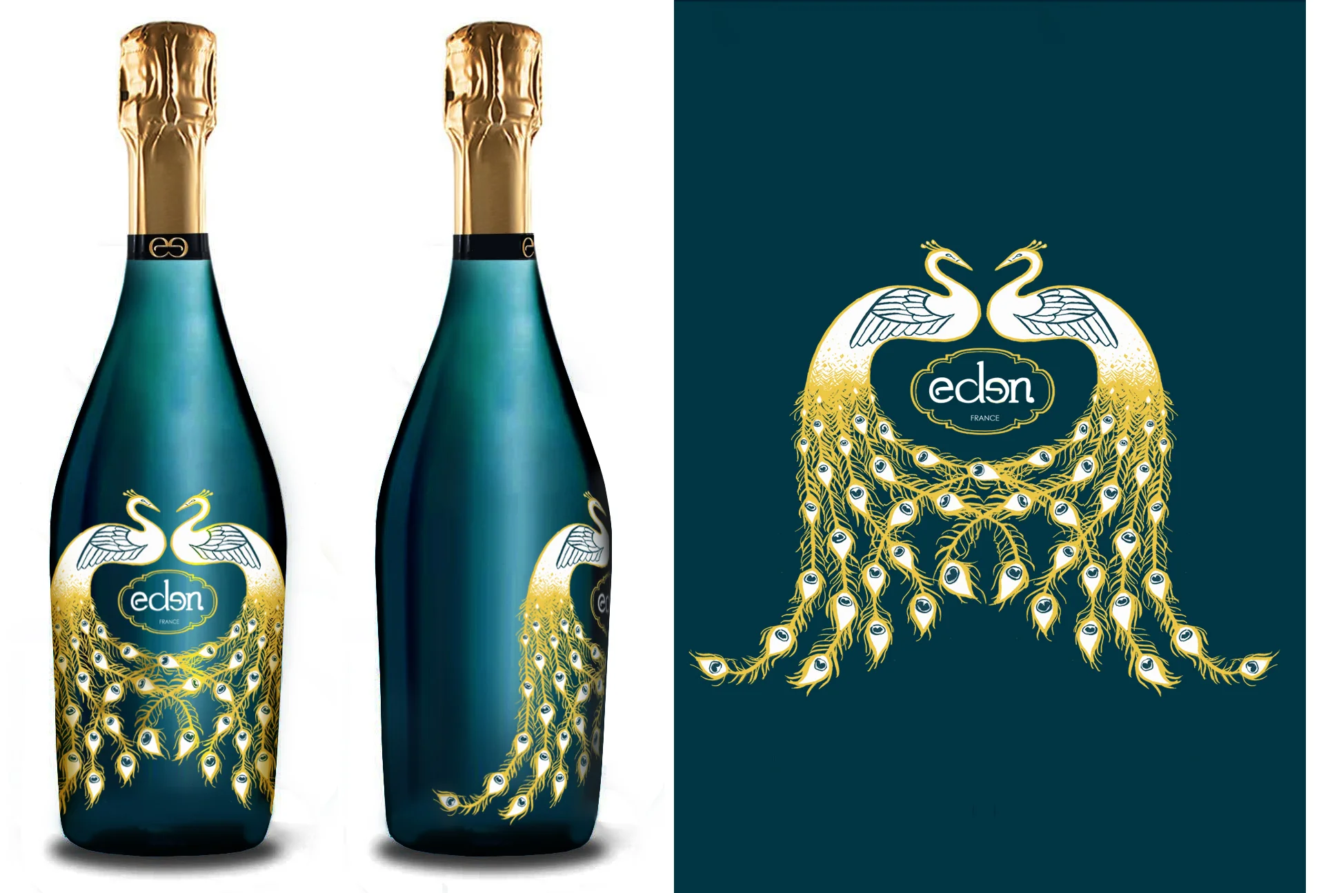 Peacock Bottle Design