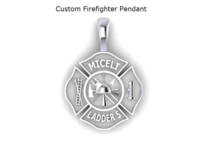 Jewelry And Gifts For Firefighters Police - Custom Made Firefighter Pendant