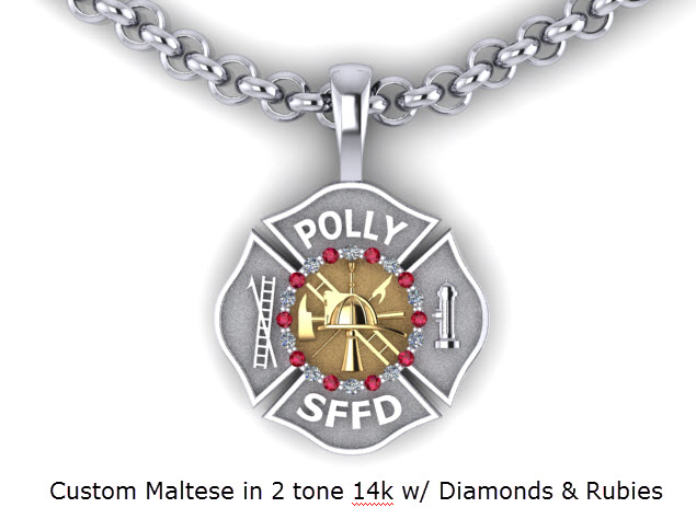 Jewelry And Gifts For Firefighters Police - Custom Made Firefighter Pendant