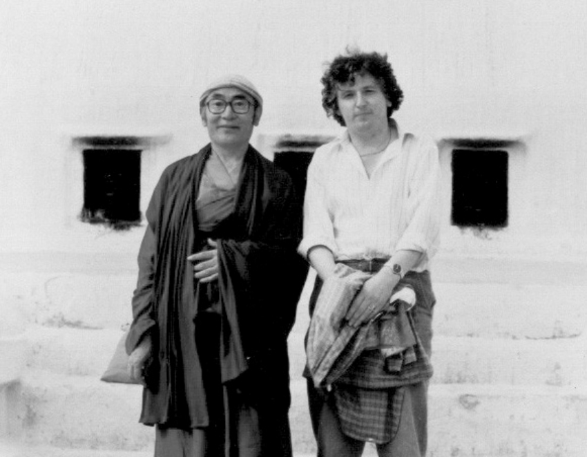 Karma Thinley Rinpoche and Lama Jampa Thaye, Boudanath, Nepal, 1988