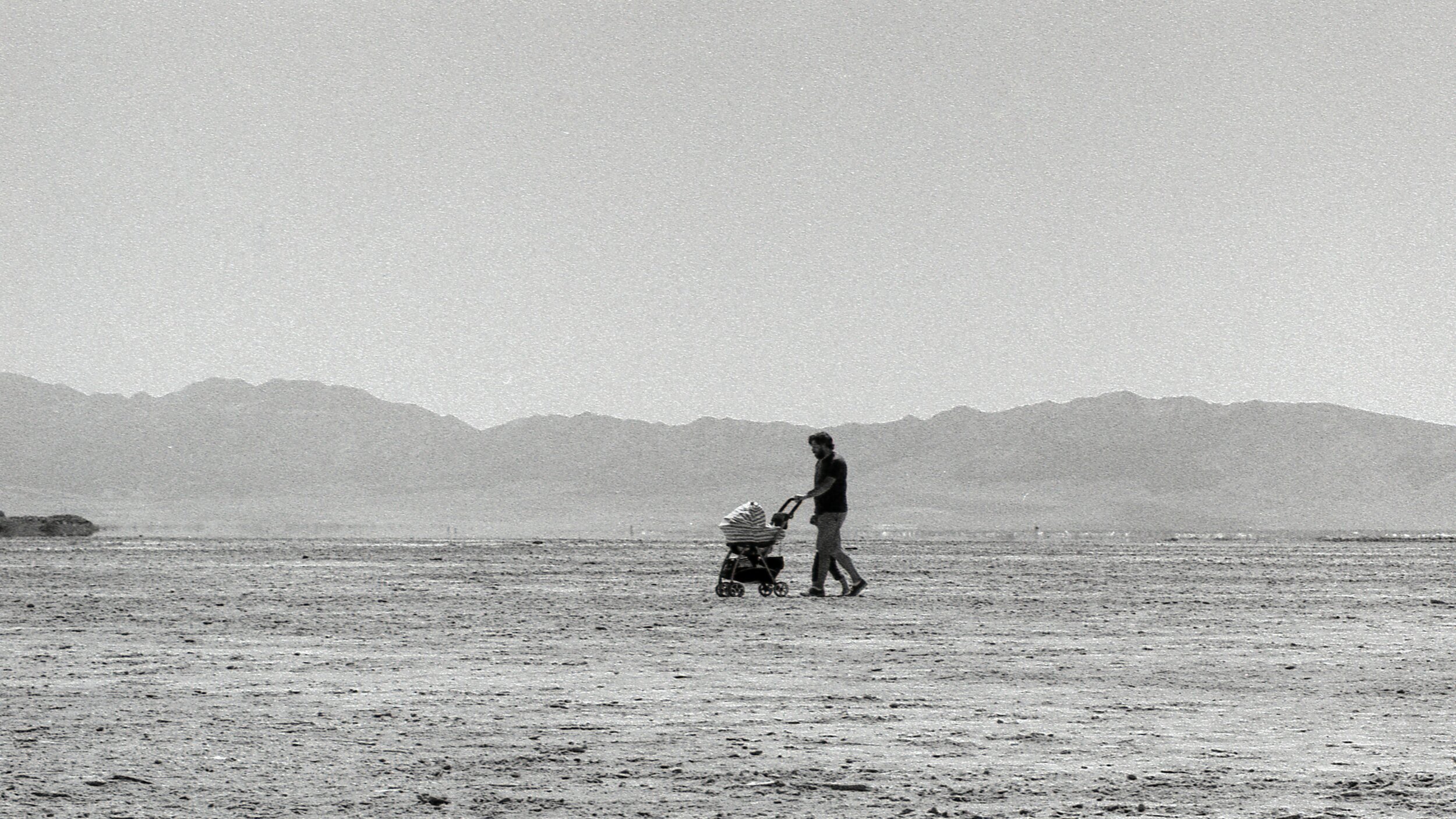   Father and Baby , Great Salt Lake 