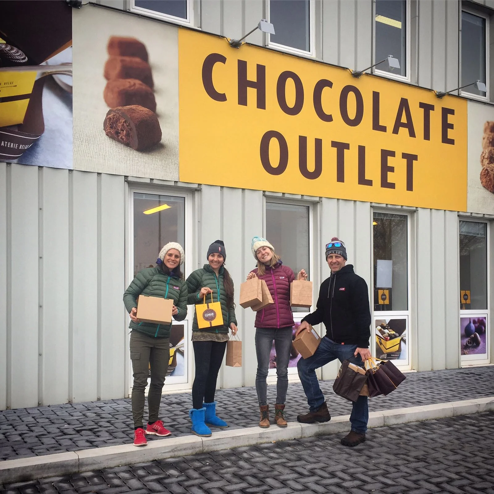 Necessary visit to the Chocolate outlet in Belgium. 