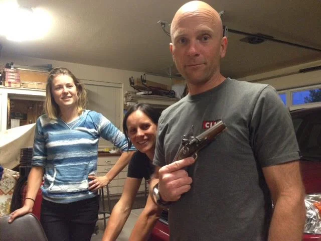 At 88 years old, he is still very passionate about building guns (and shooting them) and about history. We had such a good time learning about how he builds them and what role different types of guns have played throughout history. Thanks Wulf and Leanna! 