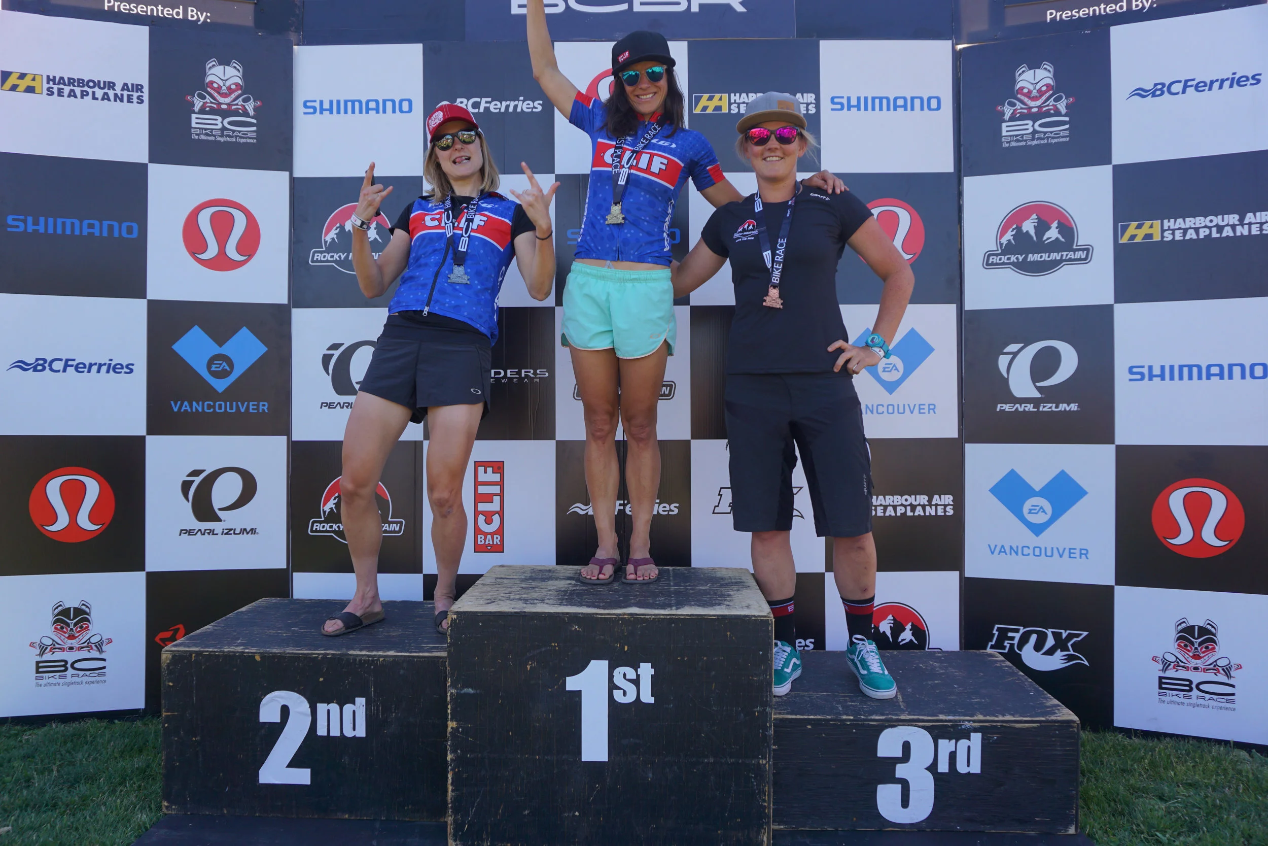 Podium with Katerina and Hielke. 