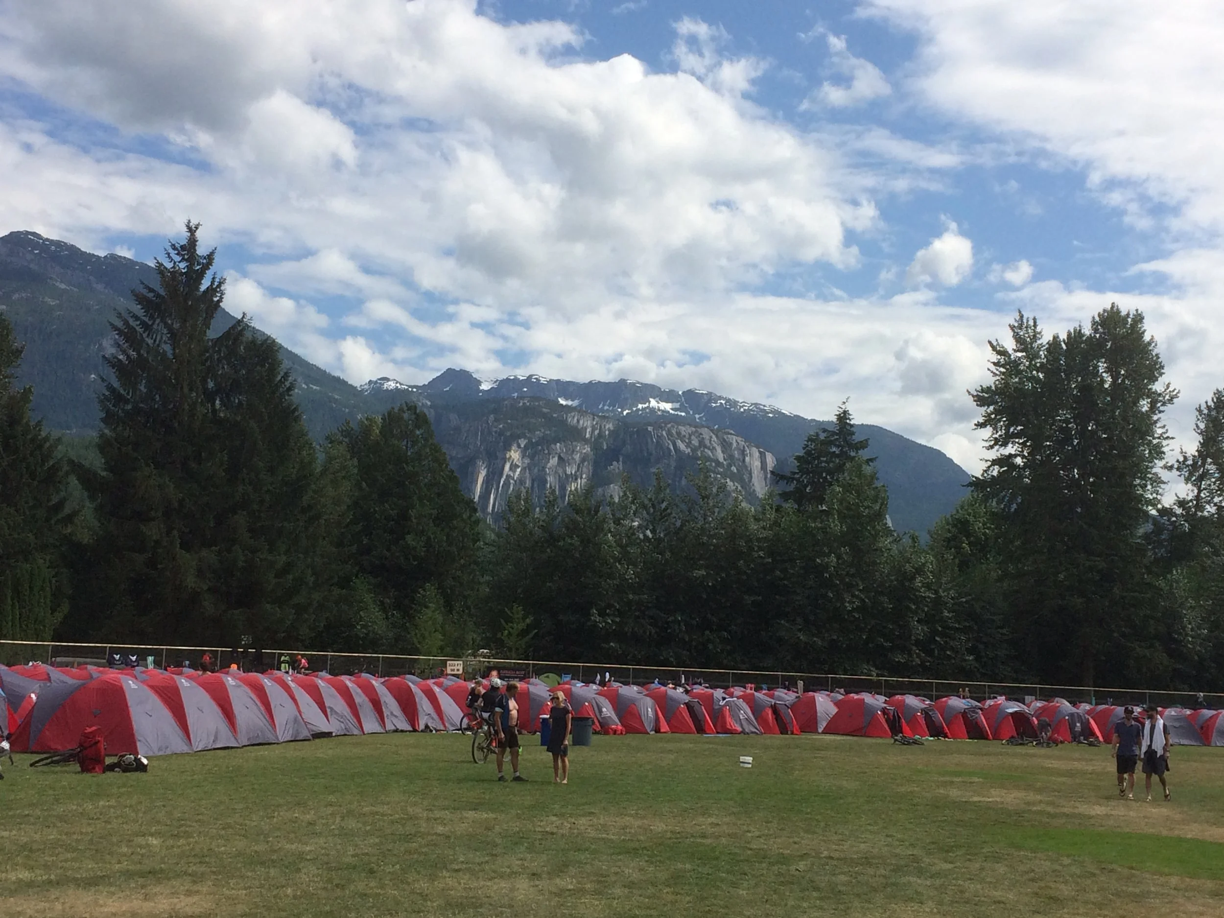 Tent city had a beautiful backdrop today. 