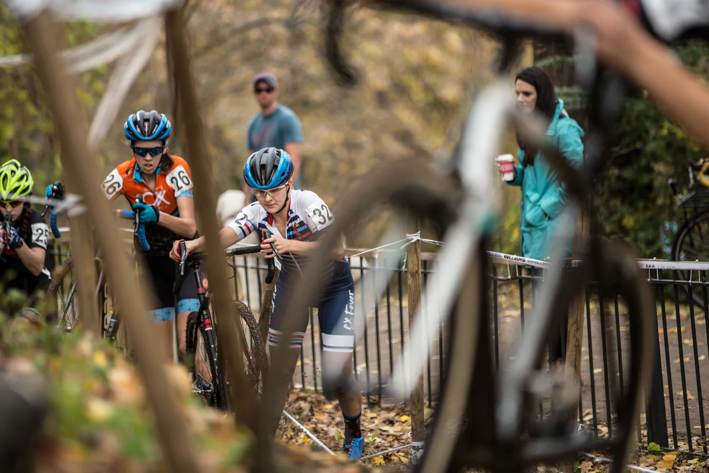 The first technical section of the race was a muddy and tricky off camber. 