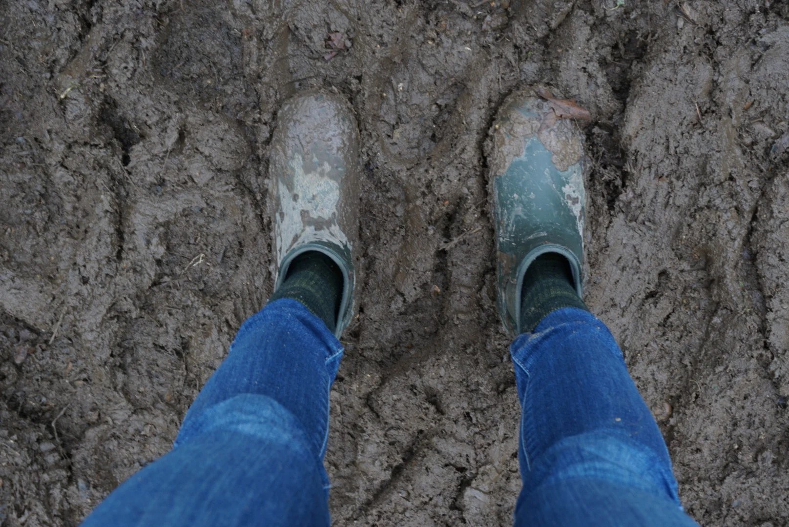 What the course conditions look like. Not exactly easy to navigate on a bike or on foot. The spectators showed great dedication that weekend. Also, those boots were awesome - Quinn model from Bogs Footwear. 