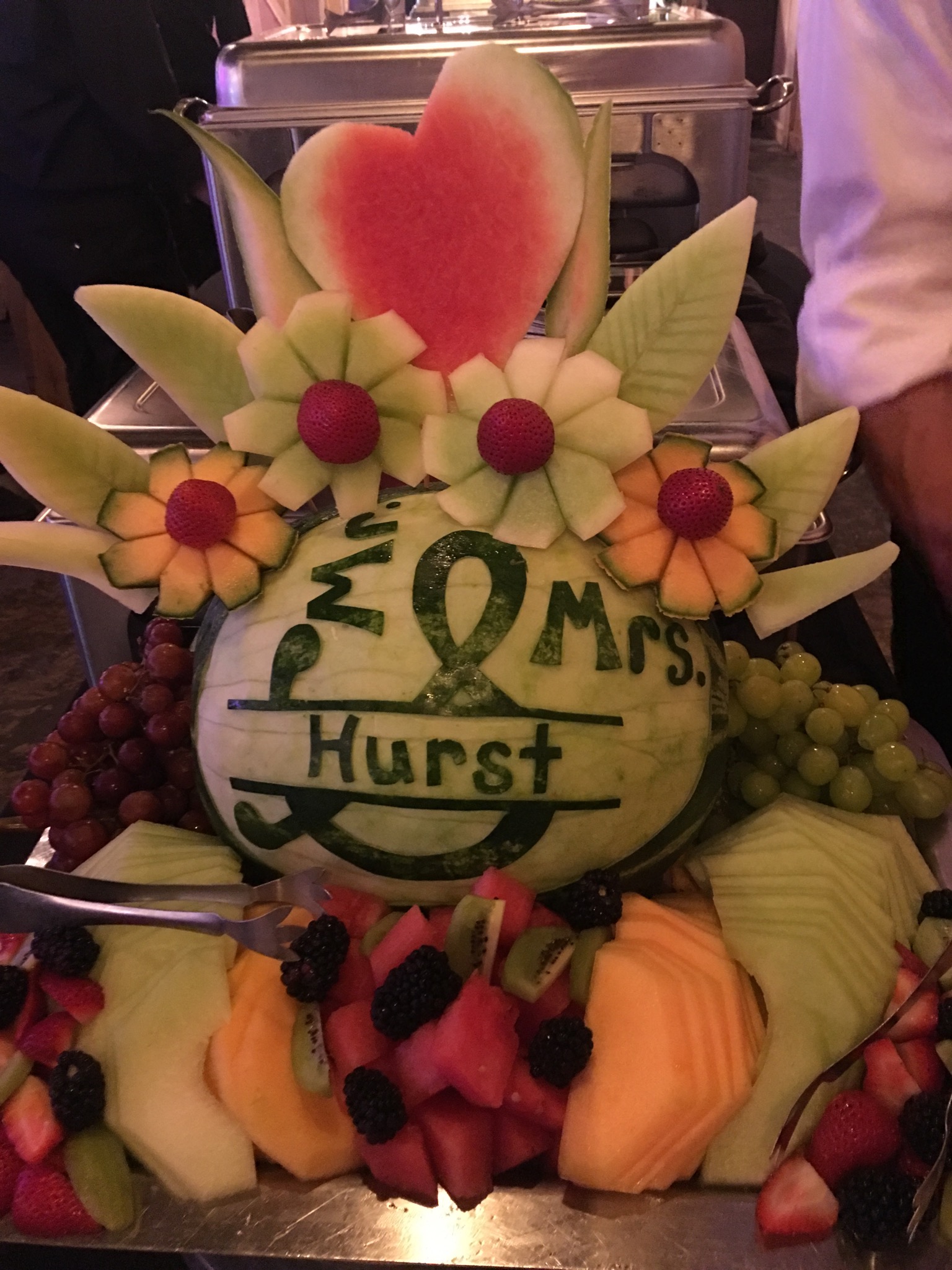 Fruit carving by Chef Christopher's catering