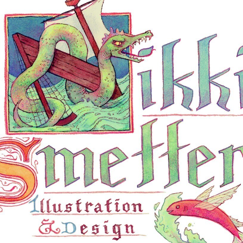 Periodically my love of historical lettering (in this case, illuminated manuscripts) compels a header redesign. Nautical monsters are a running theme.
.
.
#typography #handdrawntype #illustration #illustratorsoninstagram  #mixedmedia #svamfaillustrat