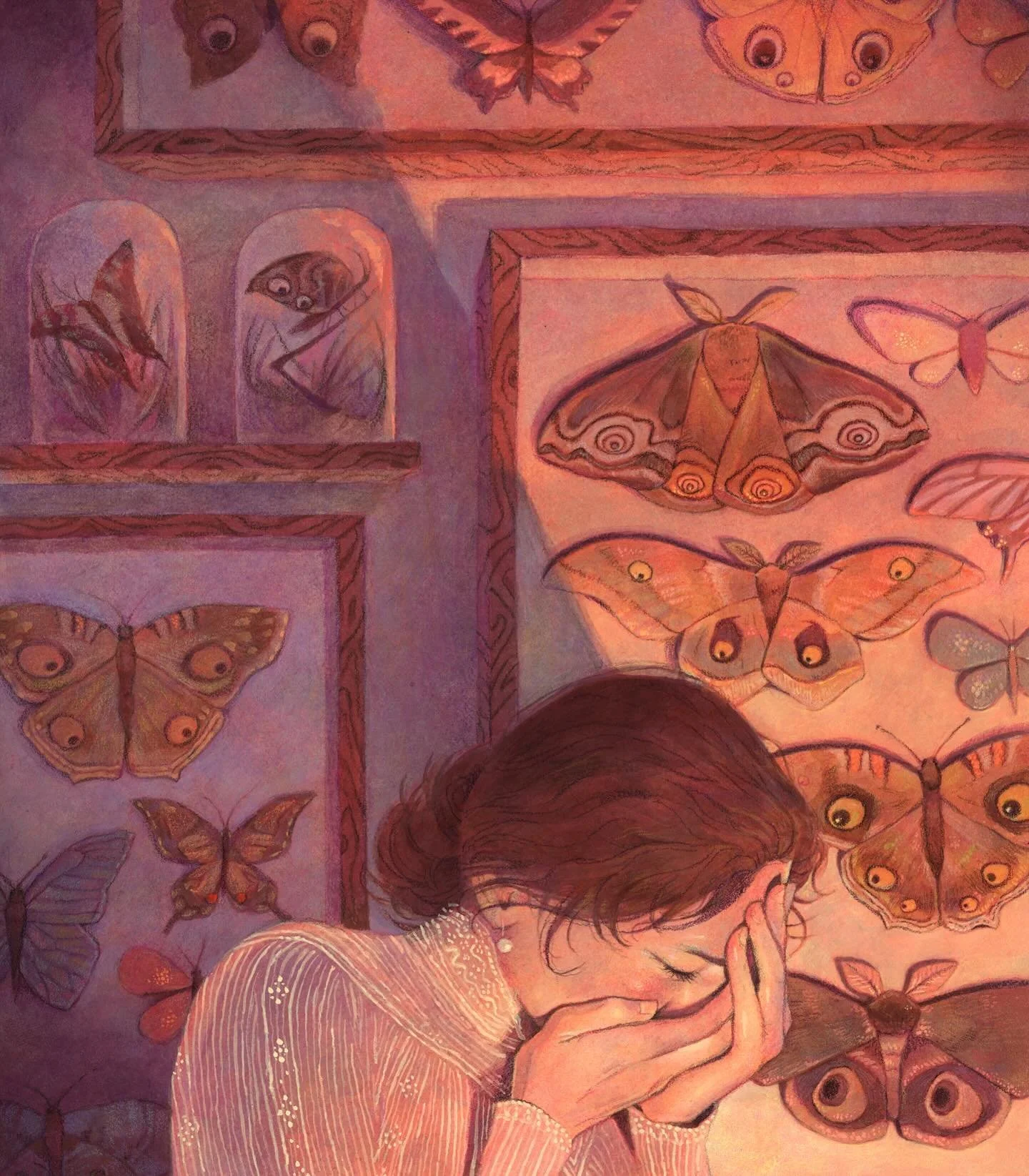 Tears in the butterfly room (a moment from The Hound of the Baskervilles.) Thanks @sterlinghundley for the great Think Louder boot camp!
.
#illustration #mixedmedia #painting #drawing #sherlockholmes