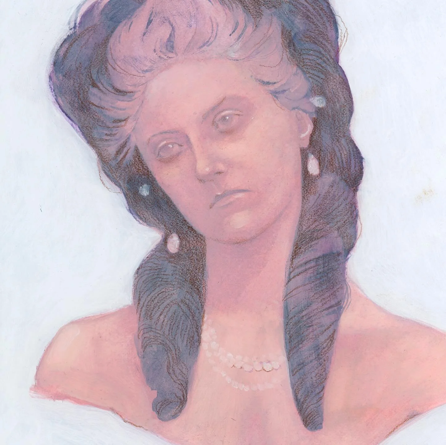 More little Virginia Oldoini studies. I thought it&rsquo;d be helpful and kind of funny to select one portrait subject for experimenting with different mediums, so thanks to the comtesse for leaving behind so many 19th century photographs. Interestin