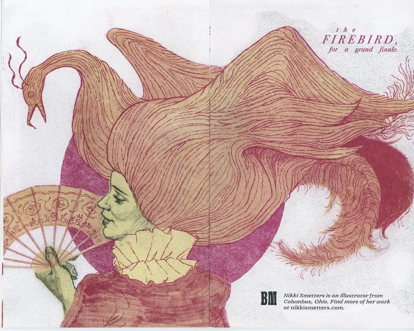 One of my spreads from @clatterpress Big Mess 20&ndash;this issue was about hair so naturally I turned to one of my favorite subjects, ridiculous Rococo wigs. This time I played with making hand separations with graphite and marker after seeing some 