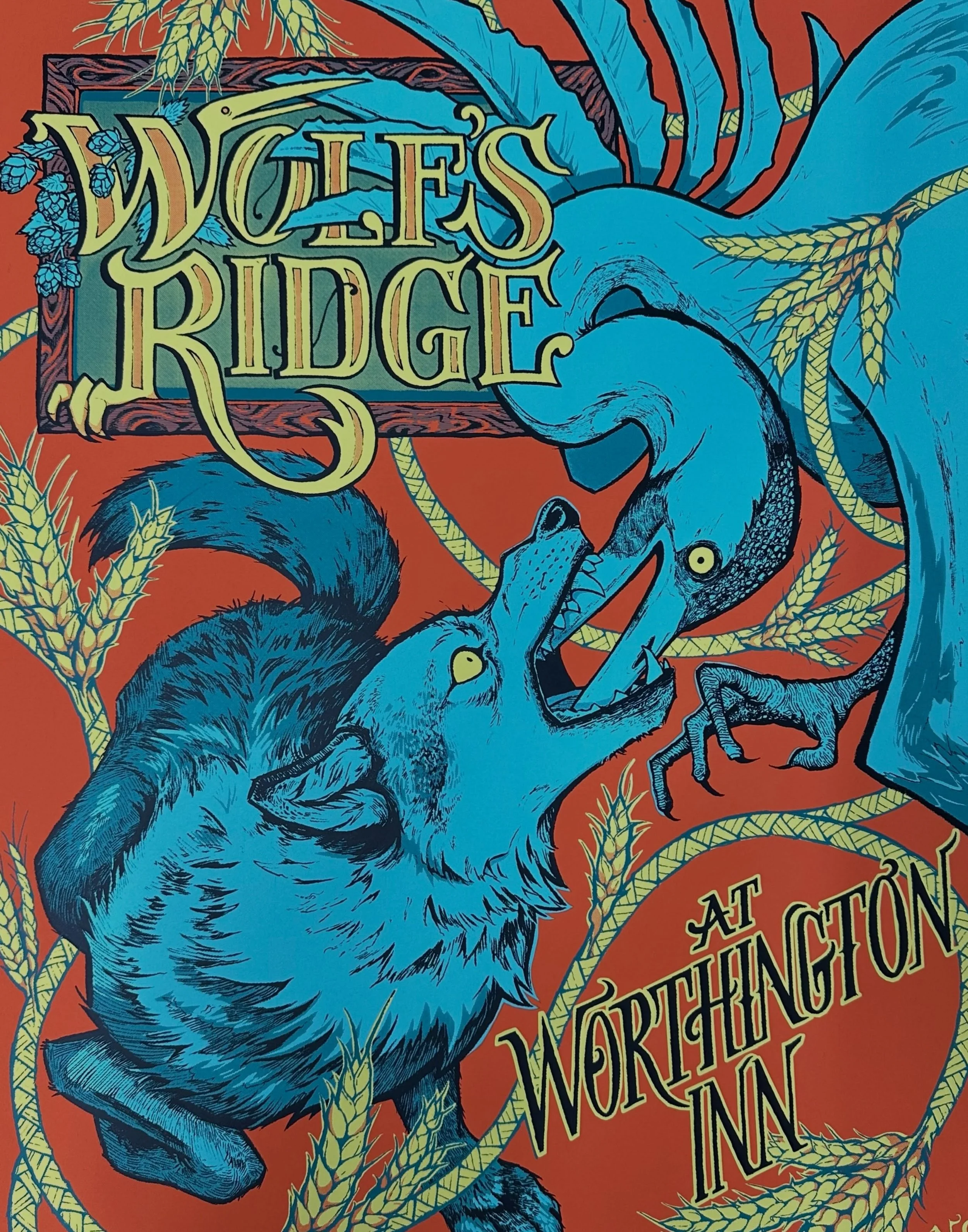 A closer look at the Prints &amp; Pints poster for @wolfsridgebrewing / @wrbworthingtoninn along with the line art, drawn on Bristol. The show is 12-6pm this Saturday at @the.daily.etcetera featuring very cool limited edition posters from local artis