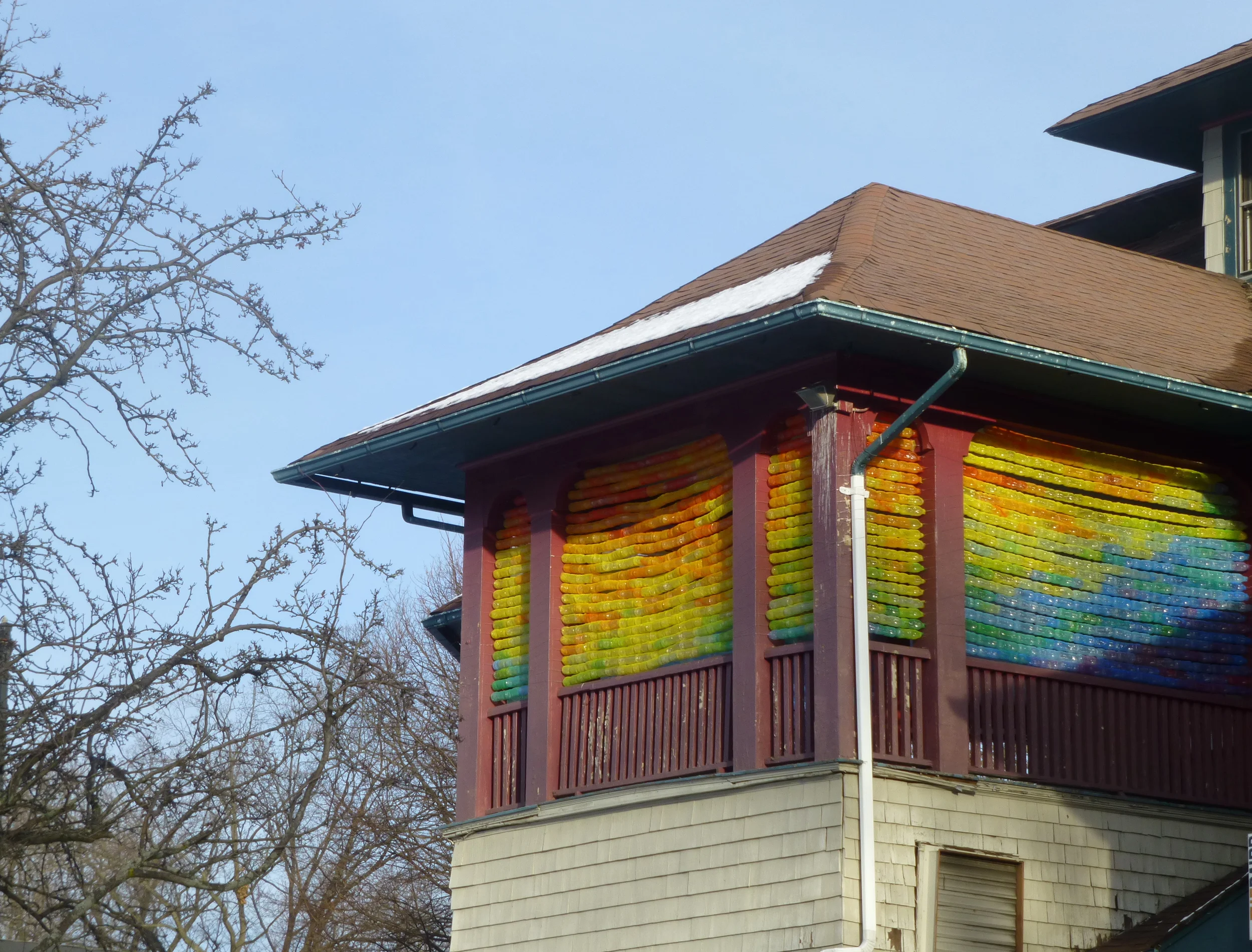 false spring, exterior in daylight