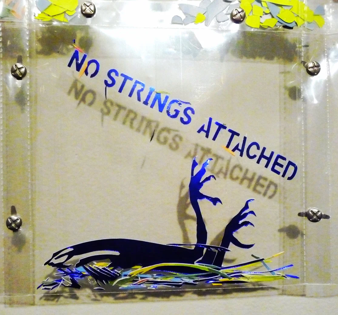 scrapbooking detail of scraps, no strings attached