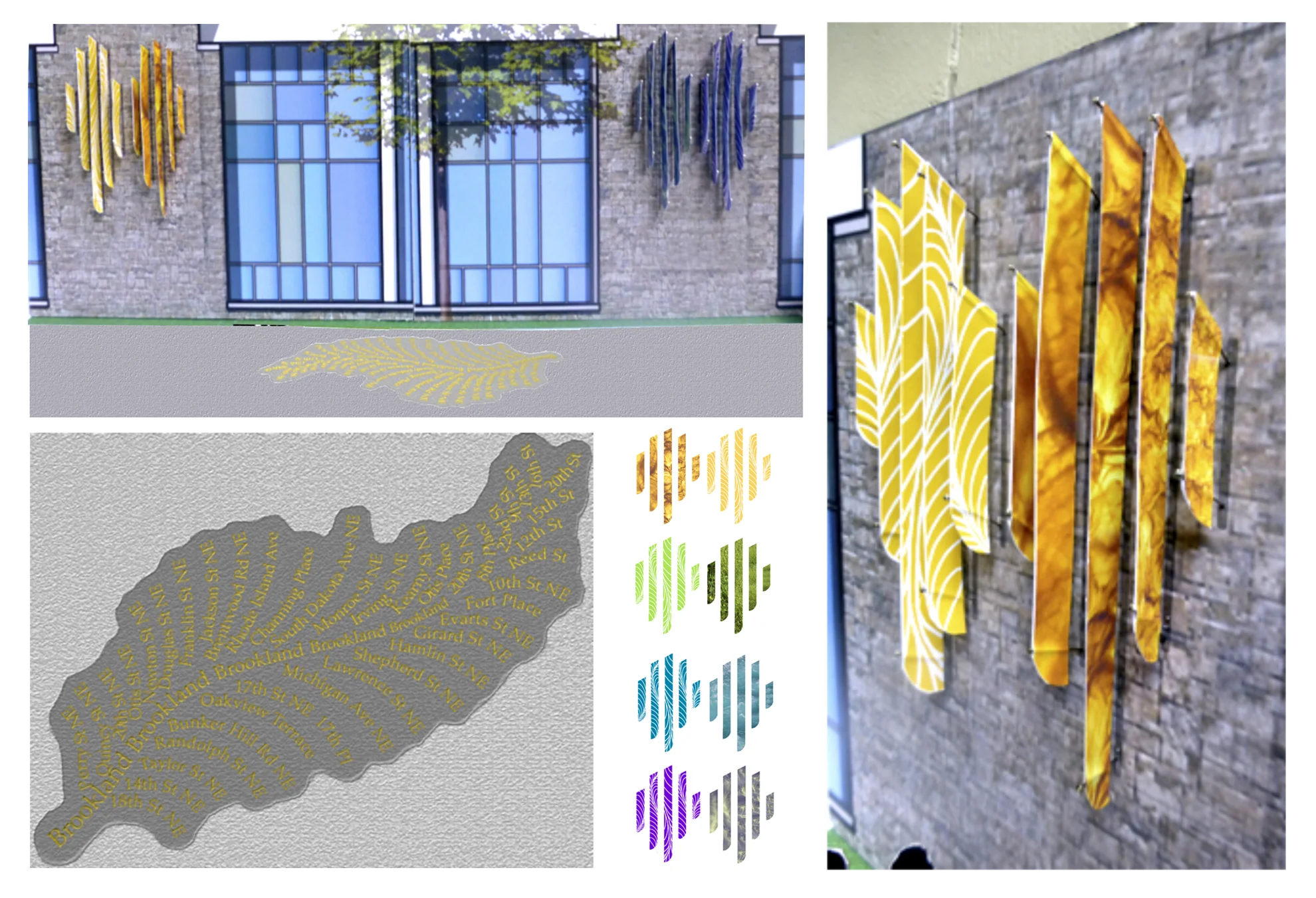 Brookland Middle School: banners and paving inserts
