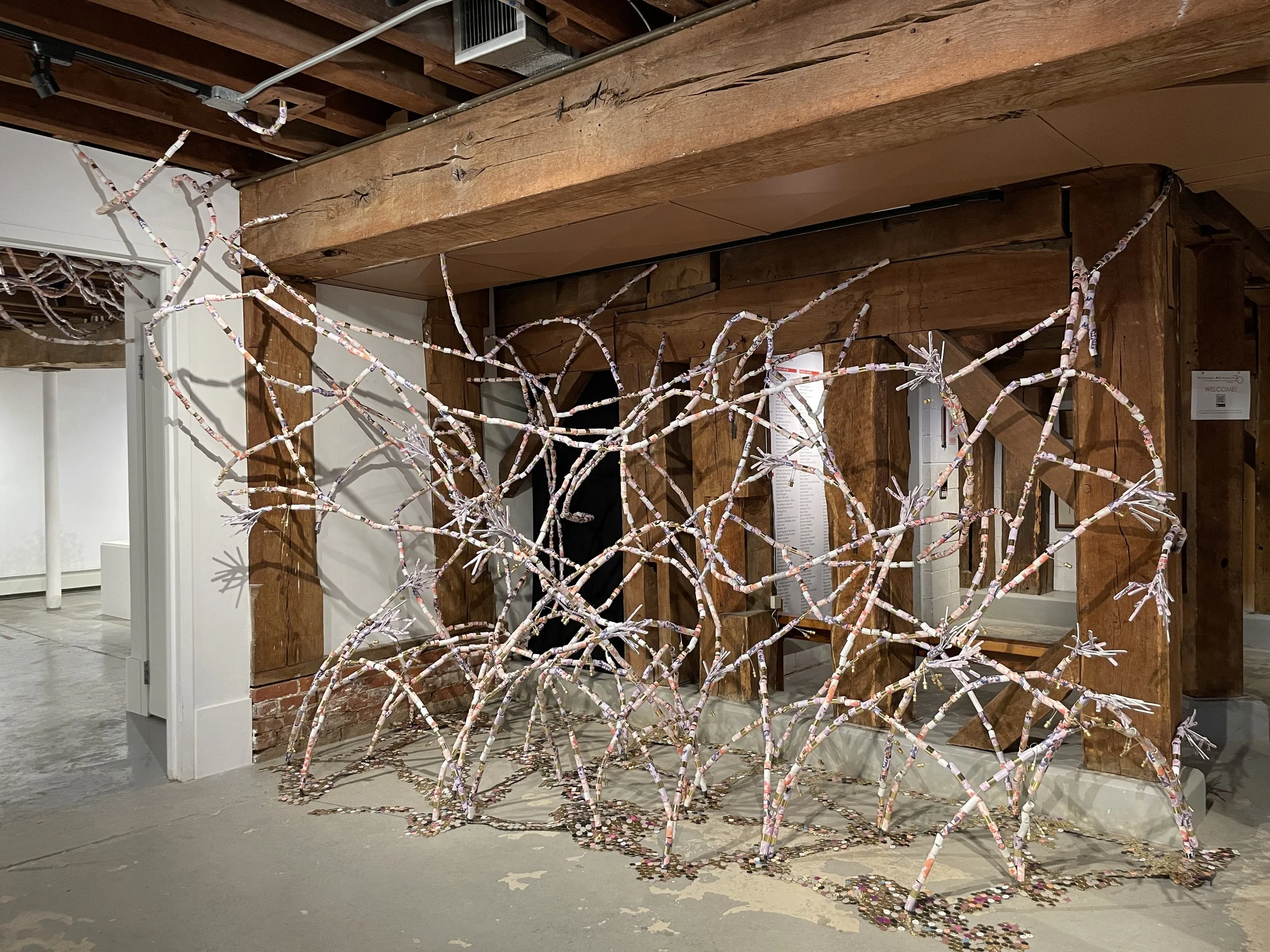   Production Line   Left behind in a warehouse after the Benevolent Beauty Products company closed its doors for good, these abandoned packaging materials, such as disposable compacts, lipstick tubes, and nail files, became the building blocks for th