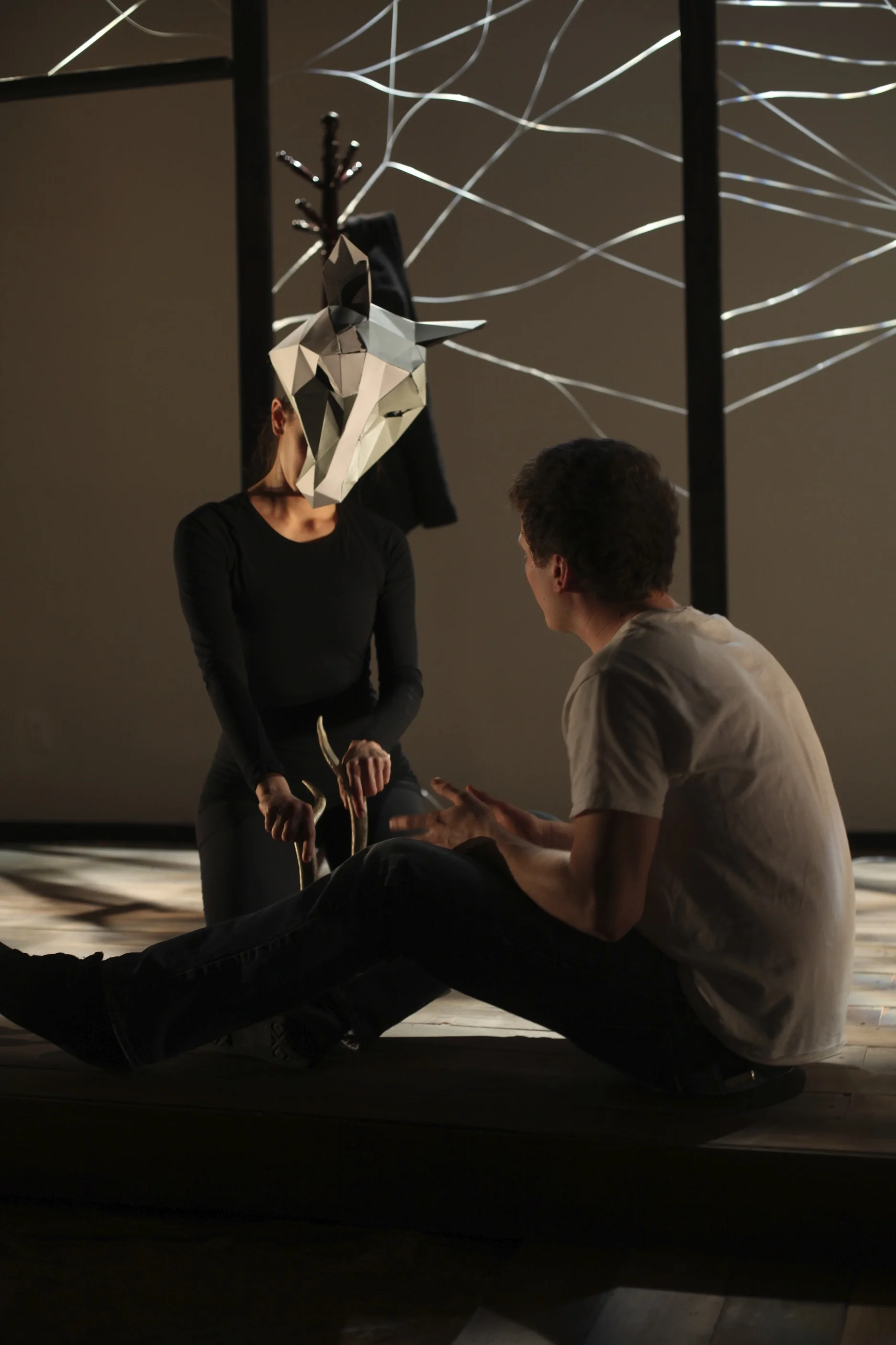 Maryn Shaw as Buck and Paul Alban as Jake Photo Credit: Nick DeLieto