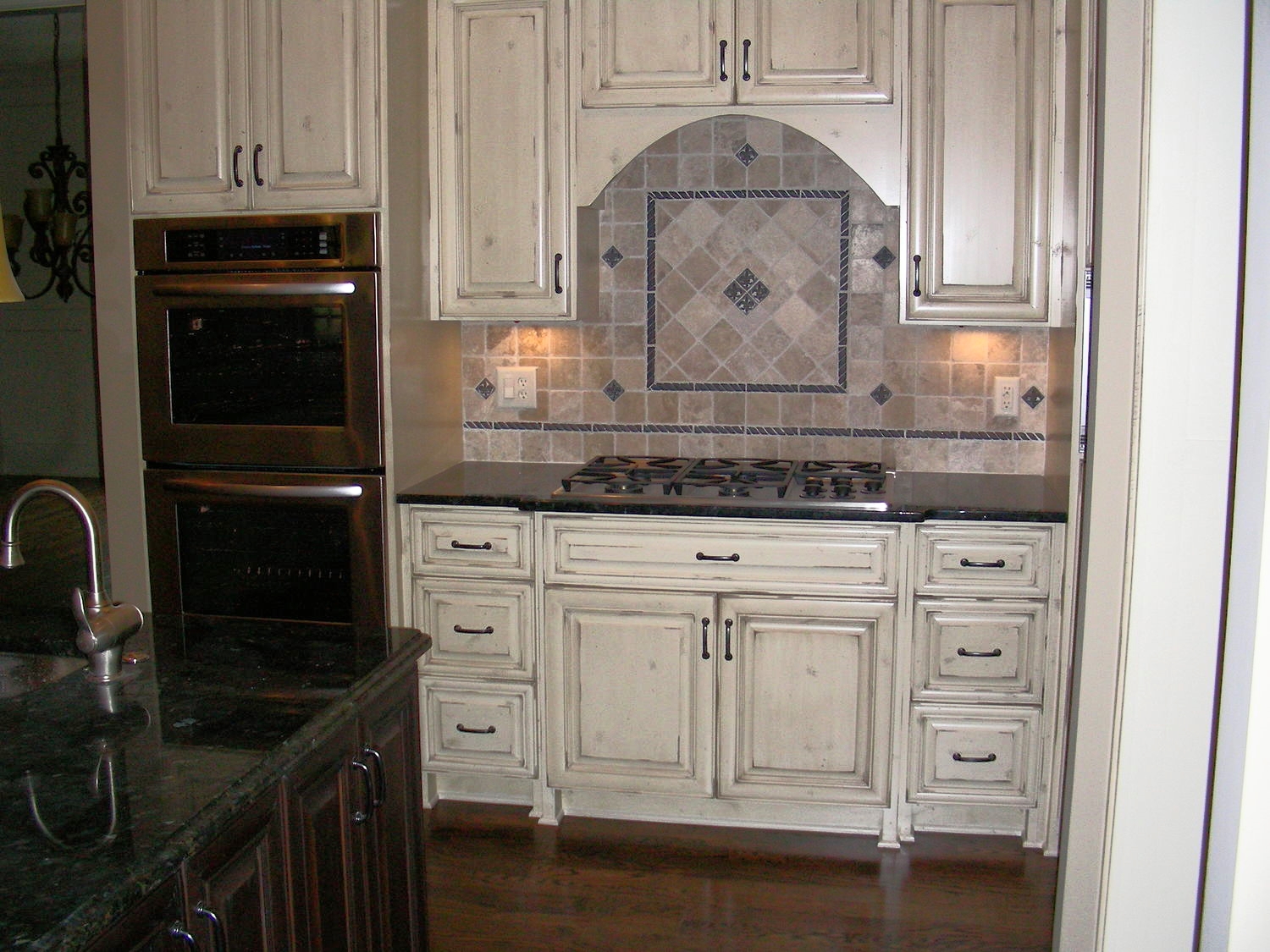 Heavily Distressed & Glazed Cabinets