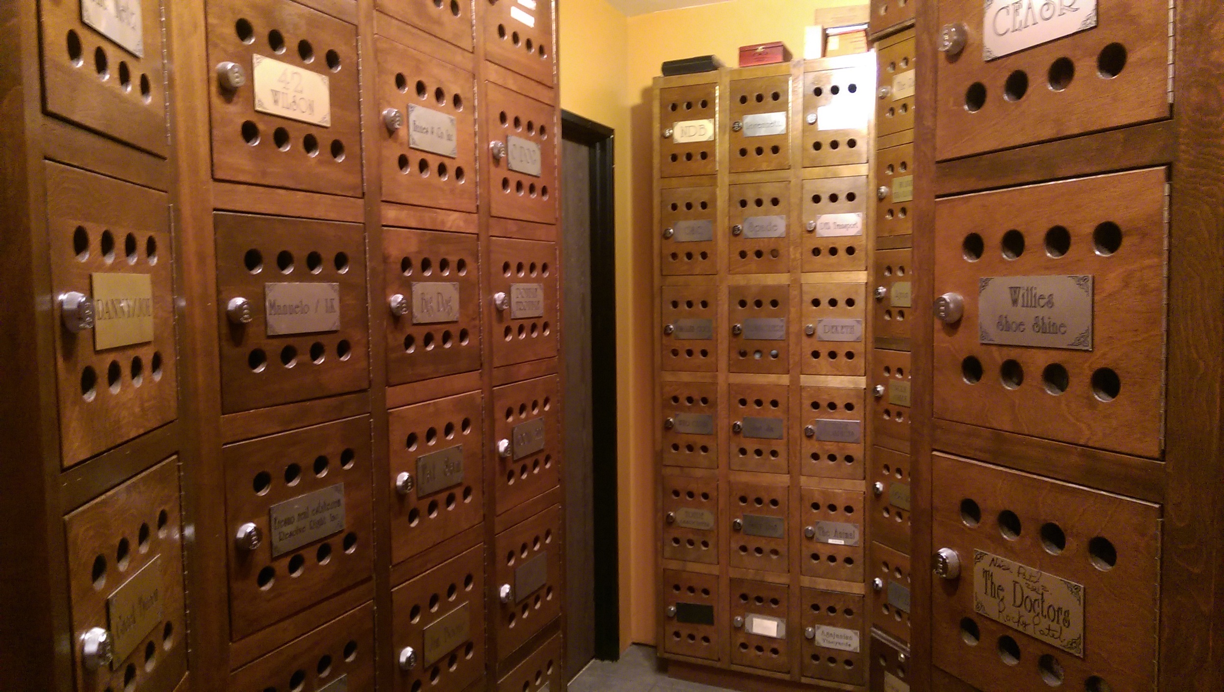 We have private lockers available to you if you want us to watch over your cigars.