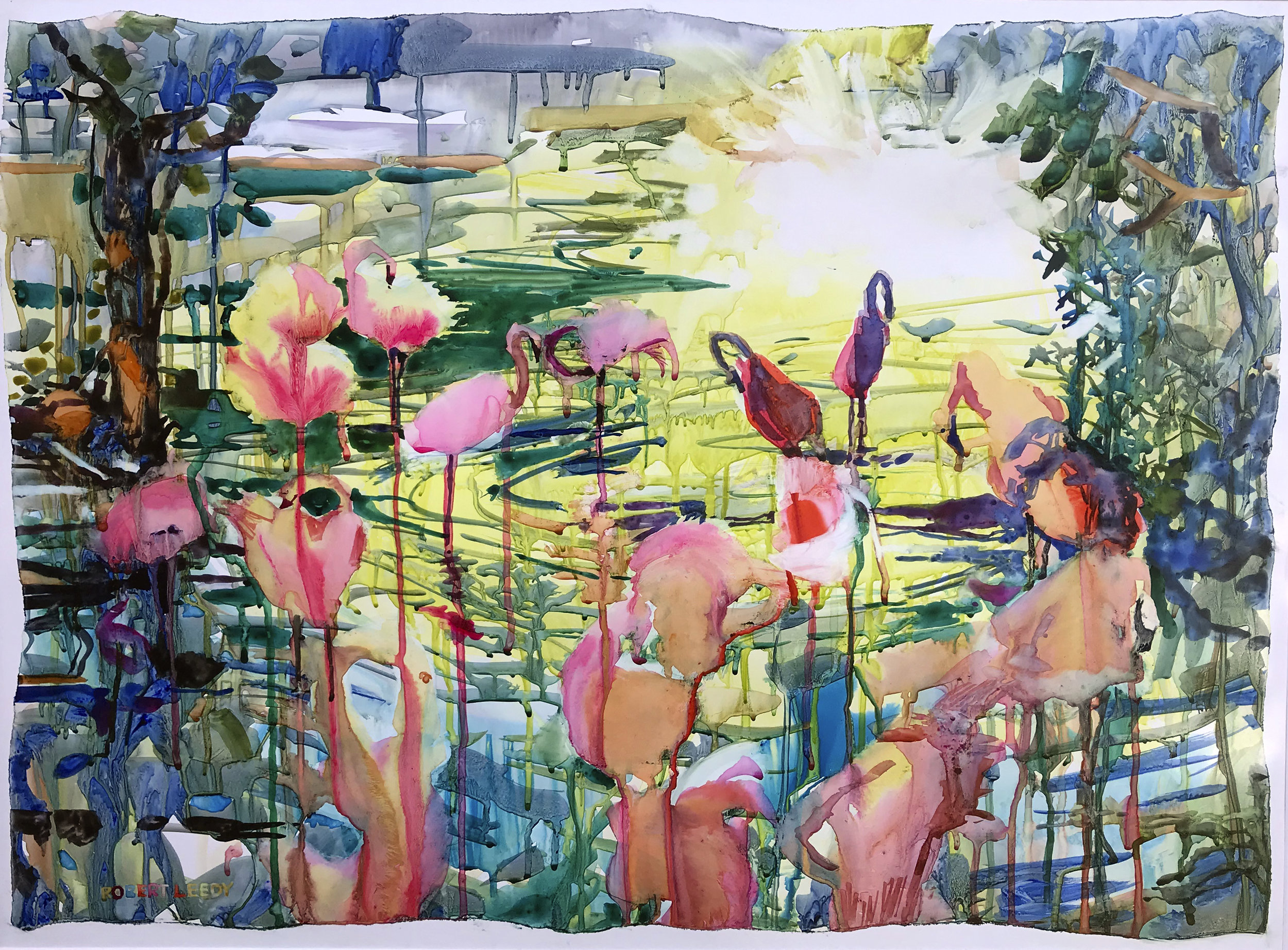Bathing Flamingos II corrected.jpg